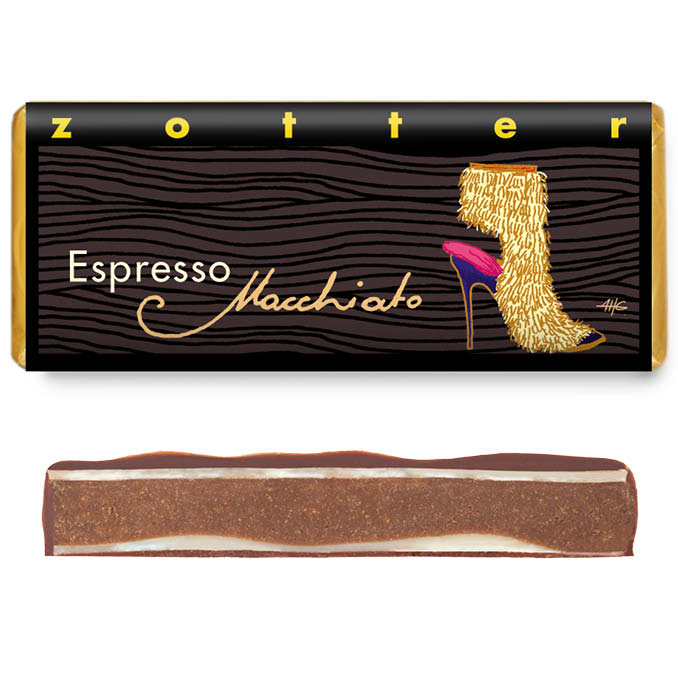 Handgeschöpfte Schokolade Zotter Espresso Macchiato